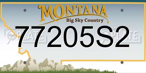 77205S2 Montana License Plate