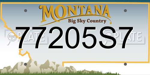 77205S7 Montana License Plate