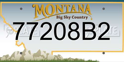 77208B2 Montana License Plate