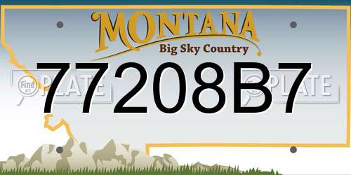 77208B7 Montana License Plate