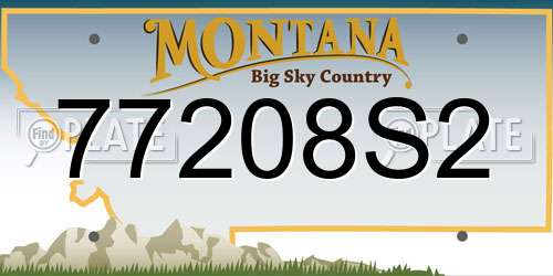 77208S2 Montana License Plate
