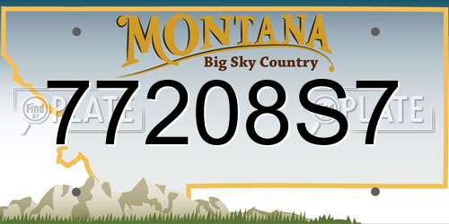 77208S7 Montana License Plate