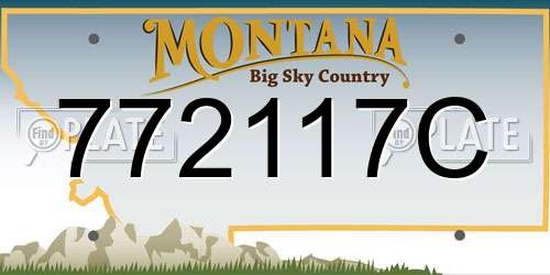 772117C Montana License Plate