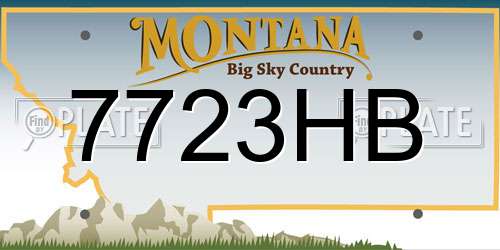 7723HB Montana License Plate
