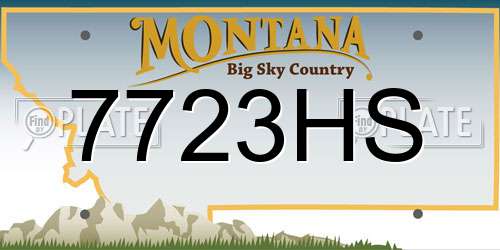 7723HS Montana License Plate