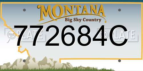 772684C Montana License Plate