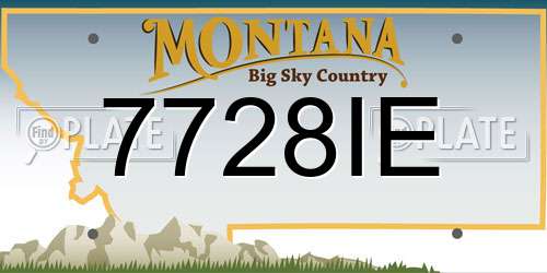 7728IE Montana License Plate
