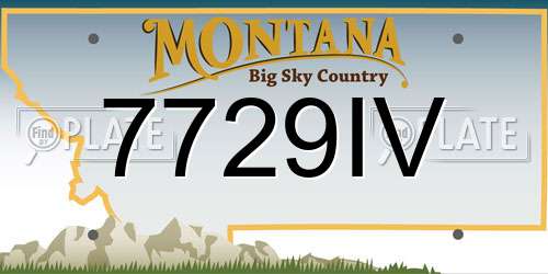 7729IV Montana License Plate