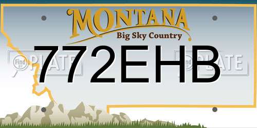 772EHB Montana License Plate