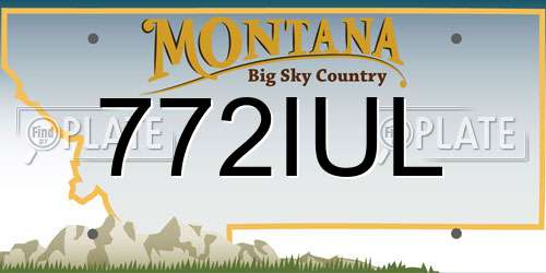 772IUL Montana License Plate
