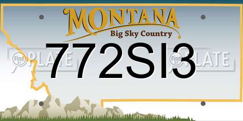 772SI3 Montana License Plate