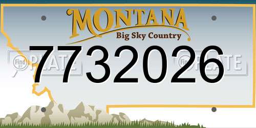 7732026 Montana License Plate