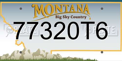 77320T6 Montana License Plate