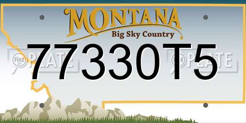 77330T5 Montana License Plate