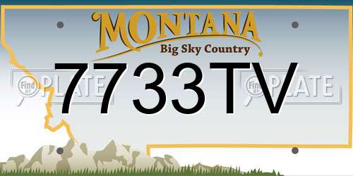 7733TV Montana License Plate