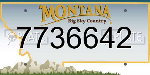 7736642 Montana License Plate