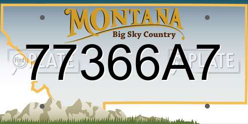 77366A7 Montana License Plate