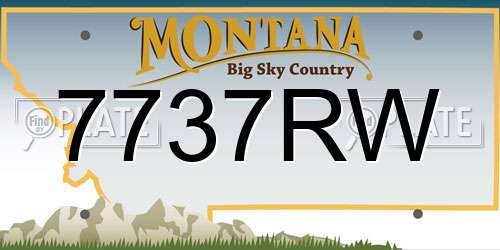 7737RW Montana License Plate