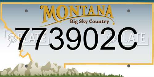 773902C Montana License Plate