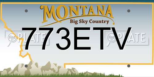773ETV Montana License Plate