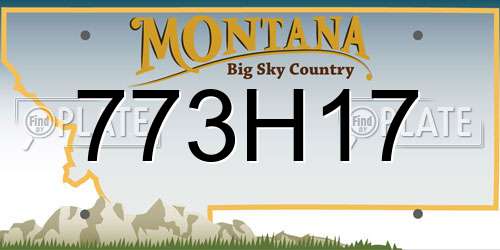 773H17 Montana License Plate