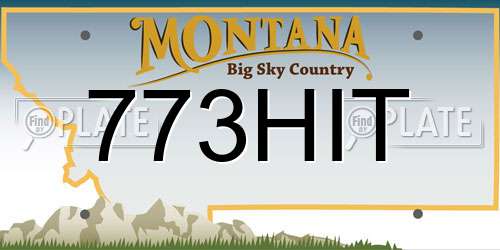 773HIT Montana License Plate
