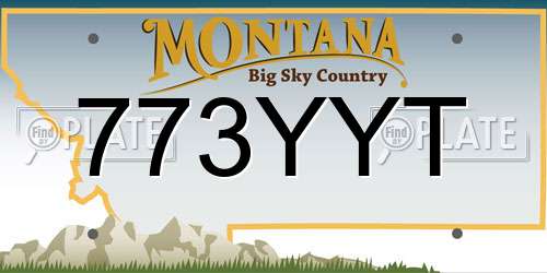 773YYT Montana License Plate