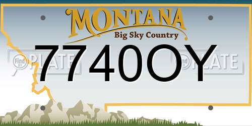 7740OY Montana License Plate