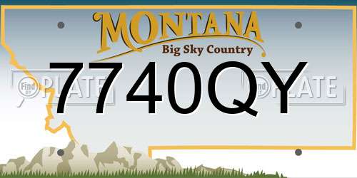 7740QY Montana License Plate