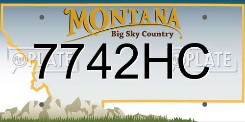 7742HC Montana License Plate