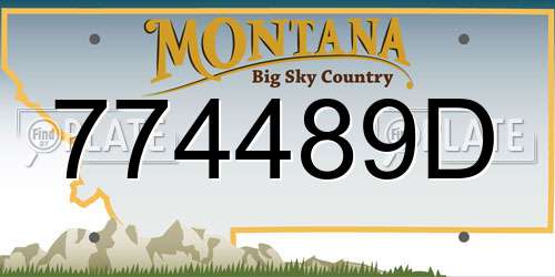 774489D Montana License Plate