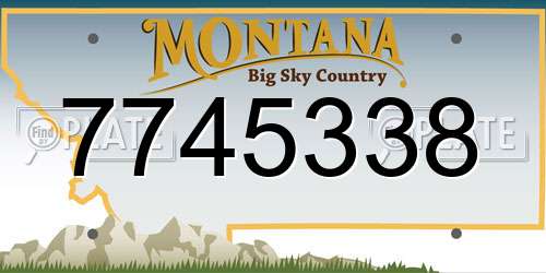 7745338 Montana License Plate