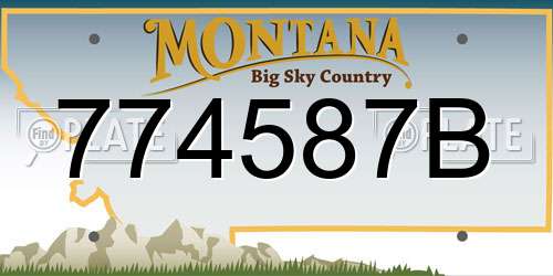 774587B Montana License Plate