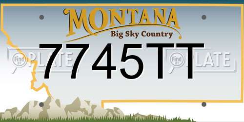 7745TT Montana License Plate