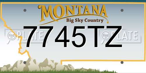 7745TZ Montana License Plate