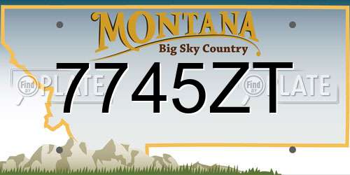 7745ZT Montana License Plate