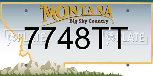 7748TT Montana License Plate