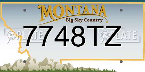 7748TZ Montana License Plate