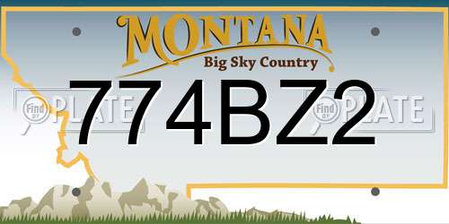 774BZ2 Montana License Plate