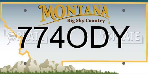 774ODY Montana License Plate