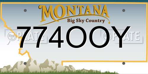 774OOY Montana License Plate