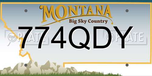 774QDY Montana License Plate