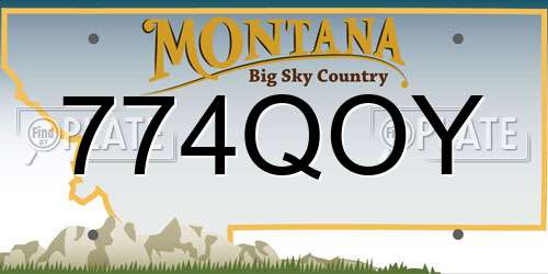 774QOY Montana License Plate