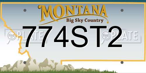 774ST2 Montana License Plate
