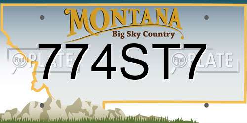 774ST7 Montana License Plate