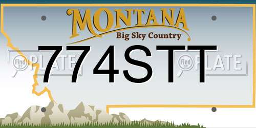 774STT Montana License Plate