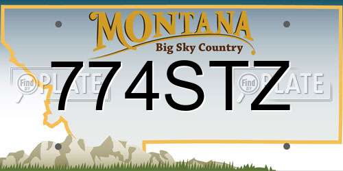 774STZ Montana License Plate
