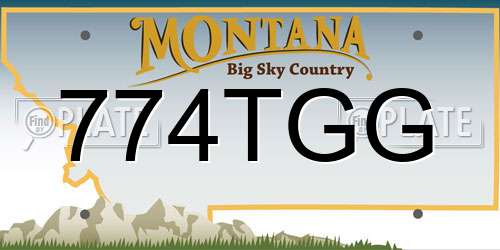 774TGG Montana License Plate