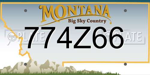 774Z66 Montana License Plate