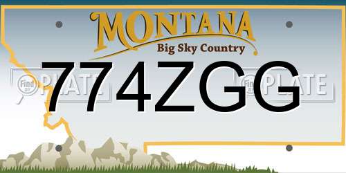 774ZGG Montana License Plate